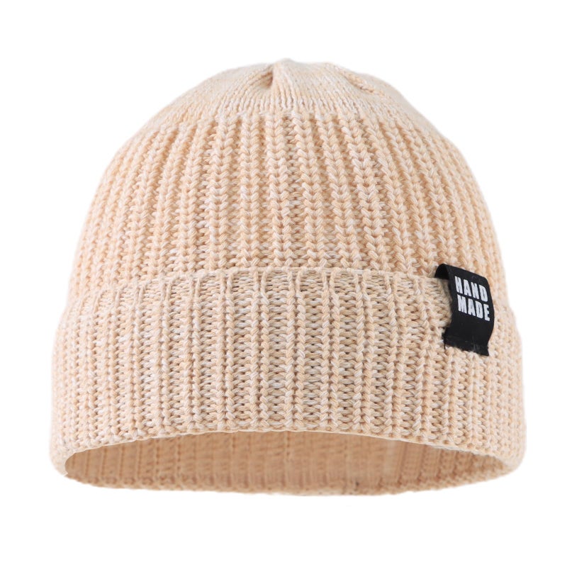 JANGANNSA Simple Knitted Baby Beanie Hip-Hop Boys Winter Hat Toddler Kids Bonnet for Girl 0-5Y (Black+Khaki, L) - Image 3
